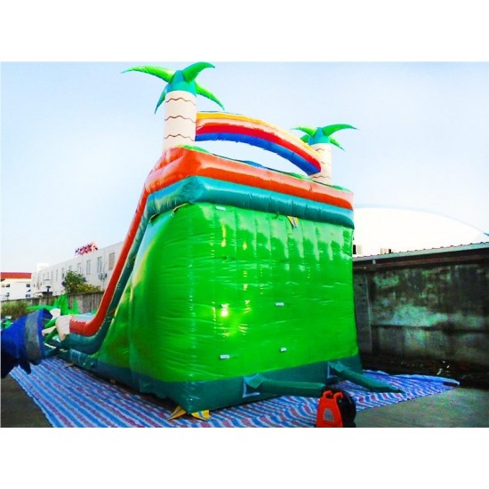 Inflatable Dual Lane Tropical Water Slide