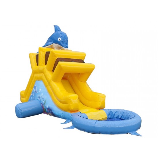 Inflatable Garden Slide Dolphin