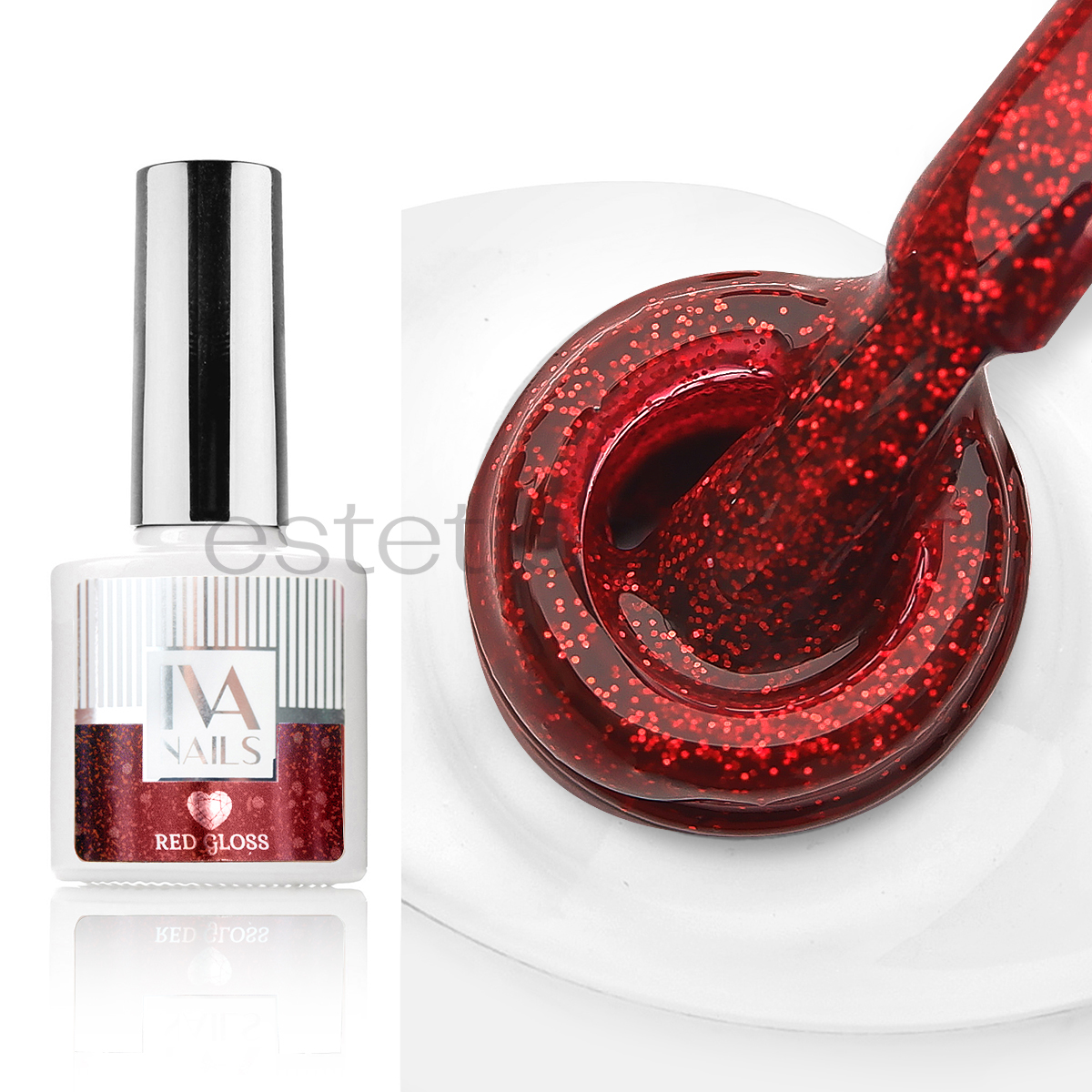 Гель-лак Iva Nails Red Gloss 03, 8 мл.