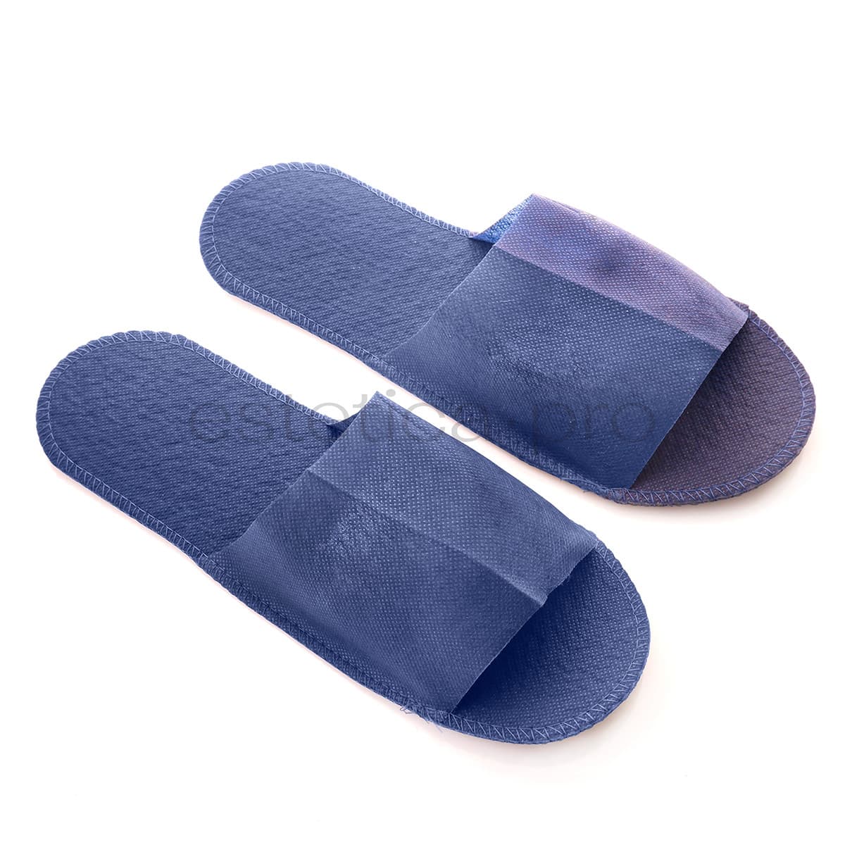 Тапочки с открытым носком на жесткой основе, 1 пара - синие