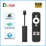 DCOLOR Android TV™ STICK Google TV based on Android 11 Amlogic S905Y4-B WIFI 2.4G/5G BT5.0 Smart TV Box