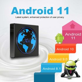 Android tv box X98 mini Box Android 11 Amlogic S905W2 4K avec 1 Mois de Live Francais SMART TV BOX