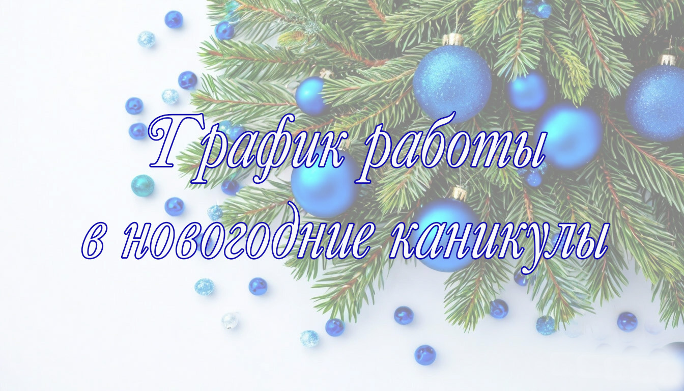 График работы в новогодние каникулы 2024-2025 г График работы в новогодние каникулы 2024-2025 г