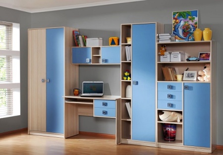 Мебель с кромкой пвх 1*19 мм PV772-911 - пример использования. Цвет синий. Мебель с кромкой пвх 1*19 мм PV772-911 - пример использования. Цвет синий.