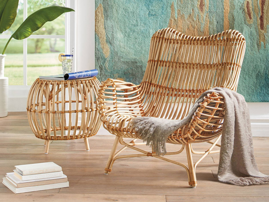 rattan dining chairs embracing natural beauty into the room beautiful sairah chair and side table grandin road of rattan dining chairs embracing natural beauty into the room