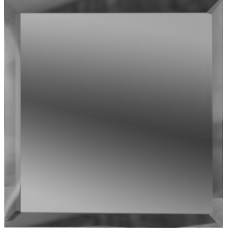 Зеркальная плитка с фацетом 10mm Квадрат Графит 100х100мм