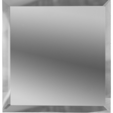Зеркальная плитка с фацетом 10mm Квадрат Серебро 100х100мм