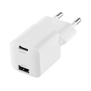 uBear СЗУ Wall charger Pulse Dual 30W Type-C + USB A (белый) WC13WHPD30QC18-AC uBear СЗУ Wall charger Pulse Dual 30W Type-C + USB A (белый) WC13WHPD30QC18-AC