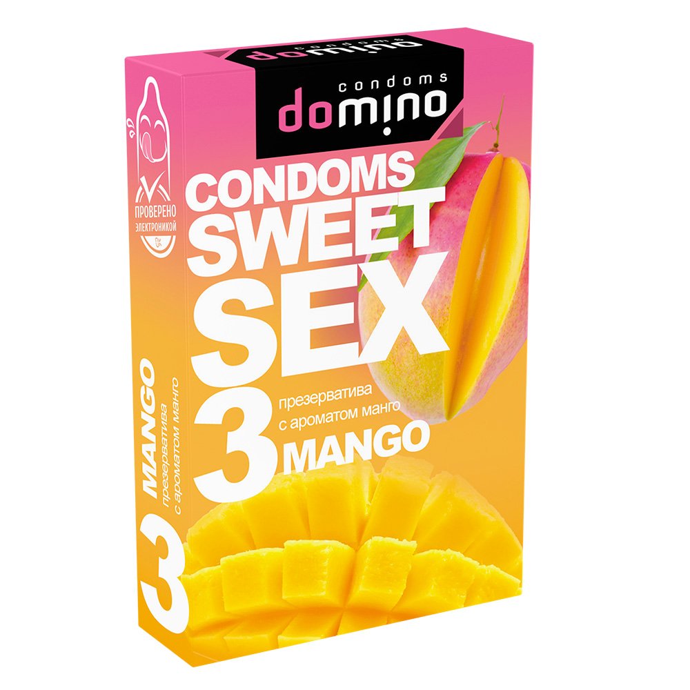 Domino презервативы с ароматом Манго, 3 шт.