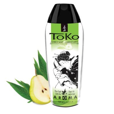 Lubrificante a base acquosa Shunga Toko Aroma gusto tè verde e pera 165 ml