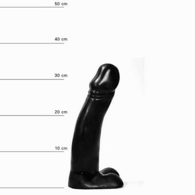 dildo realistico AB23 color nero in pvc 34 cm Diametro 5,5 cm