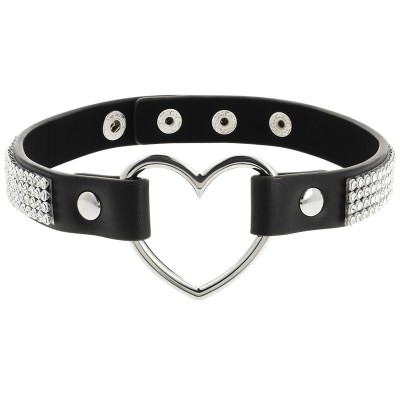 Handcrafted Choker Vegan Leather - Heart