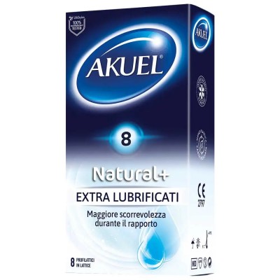 Akuel Natural+ 8 pezzi Extra Lubrificati