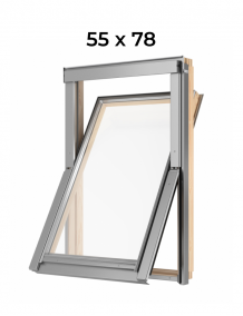 Мансардное окно, двухкамерный стеклопакет RoofLITE+ TRIO PINE 55*78