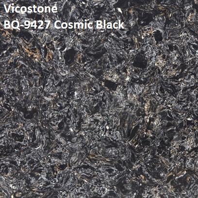 Кварцевый камень Vicostone BQ-9427 Cosmic Black