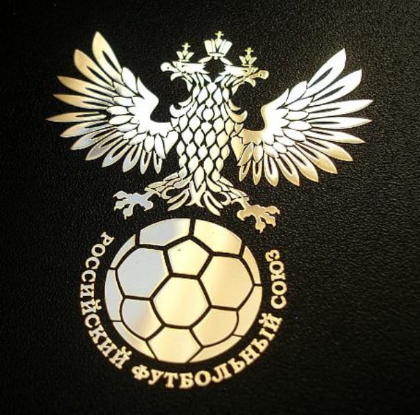 Металлическая наклейка для Футбольного союза РФ Металлическая наклейка для Футбольного союза РФ
