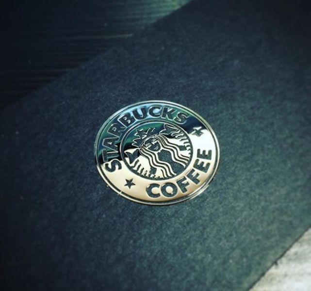 Металлическая наклейка для кофейни Starbucks Металлическая наклейка для кофейни Starbucks