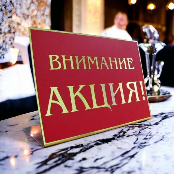 Табличка на стол L образная. Пластик+УФ-печать Табличка на стол L образная. Пластик+УФ-печать