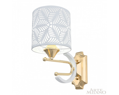 Дополнительное фото Настенный светильник Arte Milano Florentia-2097 302097/1W Wh/Gd: Купить в Интернет магазин освещения GCSVET.RU Дополнительное фото Настенный светильник Arte Milano Florentia-2097 302097/1W Wh/Gd: Купить в Интернет магазин освещения GCSVET.RU