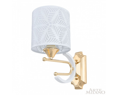 Дополнительное фото Настенный светильник Arte Milano Florentia-2097 302097/1W Wh/Gd: Купить в Интернет магазин освещения GCSVET.RU Дополнительное фото Настенный светильник Arte Milano Florentia-2097 302097/1W Wh/Gd: Купить в Интернет магазин освещения GCSVET.RU