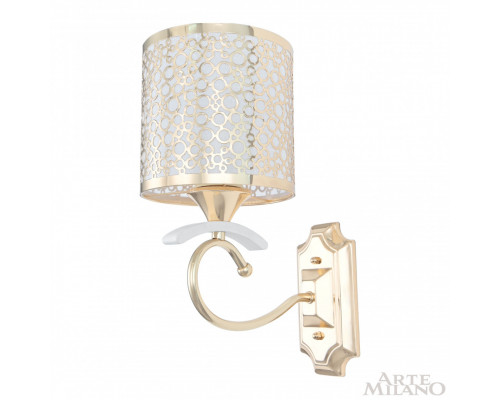 Дополнительное фото Настенный светильник Arte Milano Florentia-9787 309787/1W Wh/Gd: Купить в Интернет магазин освещения GCSVET.RU Дополнительное фото Настенный светильник Arte Milano Florentia-9787 309787/1W Wh/Gd: Купить в Интернет магазин освещения GCSVET.RU