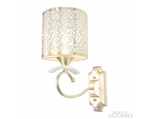 Дополнительное фото Настенный светильник Arte Milano Florentia-9787 309787/1W Wh/Gd: Купить в Интернет магазин освещения GCSVET.RU Дополнительное фото Настенный светильник Arte Milano Florentia-9787 309787/1W Wh/Gd: Купить в Интернет магазин освещения GCSVET.RU