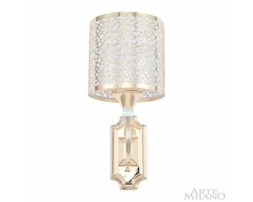 Дополнительное фото Настенный светильник Arte Milano Florentia-9787 309787/1W Wh/Gd: Купить в Интернет магазин освещения GCSVET.RU Дополнительное фото Настенный светильник Arte Milano Florentia-9787 309787/1W Wh/Gd: Купить в Интернет магазин освещения GCSVET.RU