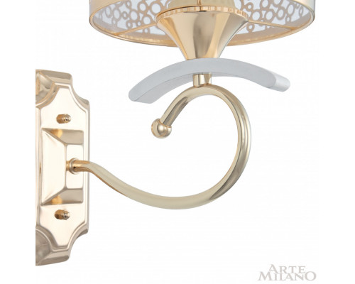 Дополнительное фото Настенный светильник Arte Milano Florentia-9787 309787/1W Wh/Gd: Купить в Интернет магазин освещения GCSVET.RU Дополнительное фото Настенный светильник Arte Milano Florentia-9787 309787/1W Wh/Gd: Купить в Интернет магазин освещения GCSVET.RU