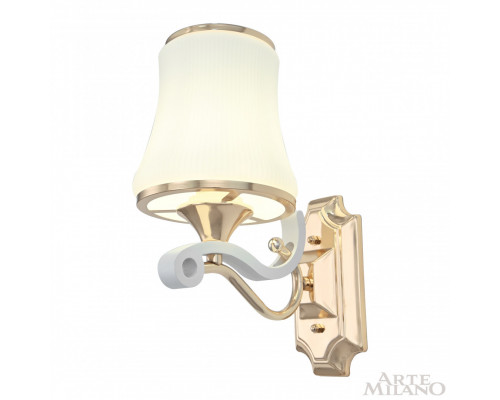 Дополнительное фото Настенный светильник Arte Milano Florentia-3987 303987/1W Wh/Gd: Купить в Интернет магазин освещения GCSVET.RU Дополнительное фото Настенный светильник Arte Milano Florentia-3987 303987/1W Wh/Gd: Купить в Интернет магазин освещения GCSVET.RU