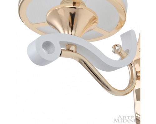 Дополнительное фото Настенный светильник Arte Milano Florentia-3987 303987/1W Wh/Gd: Купить в Интернет магазин освещения GCSVET.RU Дополнительное фото Настенный светильник Arte Milano Florentia-3987 303987/1W Wh/Gd: Купить в Интернет магазин освещения GCSVET.RU