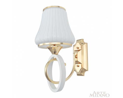 Дополнительное фото Настенный светильник Arte Milano Florentia-2387 302387/1W Wh/Gd: Купить в Интернет магазин освещения GCSVET.RU Дополнительное фото Настенный светильник Arte Milano Florentia-2387 302387/1W Wh/Gd: Купить в Интернет магазин освещения GCSVET.RU