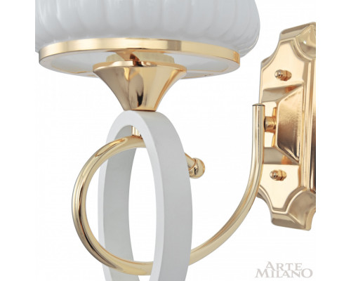Дополнительное фото Настенный светильник Arte Milano Florentia-2387 302387/1W Wh/Gd: Купить в Интернет магазин освещения GCSVET.RU Дополнительное фото Настенный светильник Arte Milano Florentia-2387 302387/1W Wh/Gd: Купить в Интернет магазин освещения GCSVET.RU