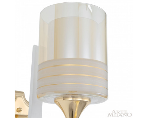 Дополнительное фото Настенный светильник Arte Milano Florentia-6087 306087/1W Wh/Gd: Купить в Интернет магазин освещения GCSVET.RU Дополнительное фото Настенный светильник Arte Milano Florentia-6087 306087/1W Wh/Gd: Купить в Интернет магазин освещения GCSVET.RU