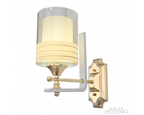 Дополнительное фото Настенный светильник Arte Milano Florentia-6087 306087/1W Wh/Gd: Купить в Интернет магазин освещения GCSVET.RU Дополнительное фото Настенный светильник Arte Milano Florentia-6087 306087/1W Wh/Gd: Купить в Интернет магазин освещения GCSVET.RU