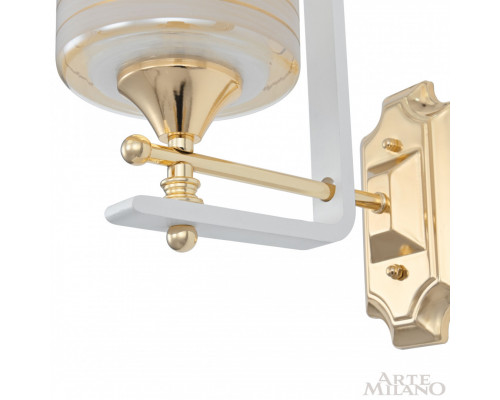 Дополнительное фото Настенный светильник Arte Milano Florentia-6087 306087/1W Wh/Gd: Купить в Интернет магазин освещения GCSVET.RU Дополнительное фото Настенный светильник Arte Milano Florentia-6087 306087/1W Wh/Gd: Купить в Интернет магазин освещения GCSVET.RU
