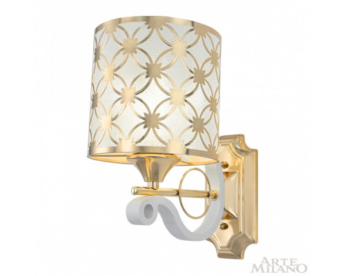 Дополнительное фото Настенный светильник Arte Milano Florentia-3097 303097/1W Wh/Gd: Купить в Интернет магазин освещения GCSVET.RU Дополнительное фото Настенный светильник Arte Milano Florentia-3097 303097/1W Wh/Gd: Купить в Интернет магазин освещения GCSVET.RU