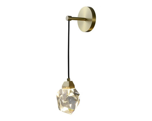 Основное фото Настенный светильник DeLight Collection Crystal rock II 9701W brass: Купить в Интернет магазин освещения GCSVET.RU Основное фото Настенный светильник DeLight Collection Crystal rock II 9701W brass: Купить в Интернет магазин освещения GCSVET.RU