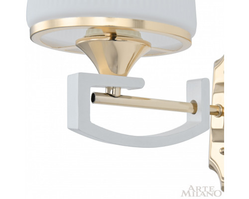 Дополнительное фото Настенный светильник Arte Milano Florentia-2457 302457/1W Wh/Gd: Купить в Интернет магазин освещения GCSVET.RU Дополнительное фото Настенный светильник Arte Milano Florentia-2457 302457/1W Wh/Gd: Купить в Интернет магазин освещения GCSVET.RU