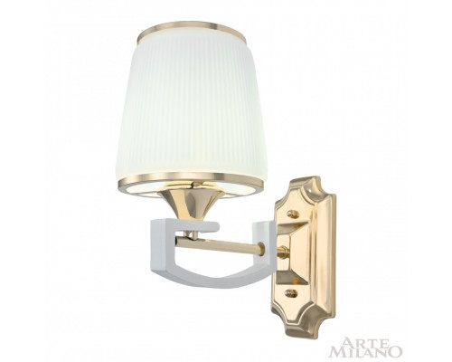 Дополнительное фото Настенный светильник Arte Milano Florentia-2457 302457/1W Wh/Gd: Купить в Интернет магазин освещения GCSVET.RU Дополнительное фото Настенный светильник Arte Milano Florentia-2457 302457/1W Wh/Gd: Купить в Интернет магазин освещения GCSVET.RU