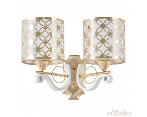 Дополнительное фото Настенный светильник Arte Milano Florentia-3097 303097/2W Wh/Gd: Купить в Интернет магазин освещения GCSVET.RU Дополнительное фото Настенный светильник Arte Milano Florentia-3097 303097/2W Wh/Gd: Купить в Интернет магазин освещения GCSVET.RU