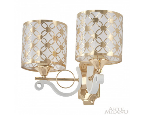 Дополнительное фото Настенный светильник Arte Milano Florentia-3097 303097/2W Wh/Gd: Купить в Интернет магазин освещения GCSVET.RU Дополнительное фото Настенный светильник Arte Milano Florentia-3097 303097/2W Wh/Gd: Купить в Интернет магазин освещения GCSVET.RU