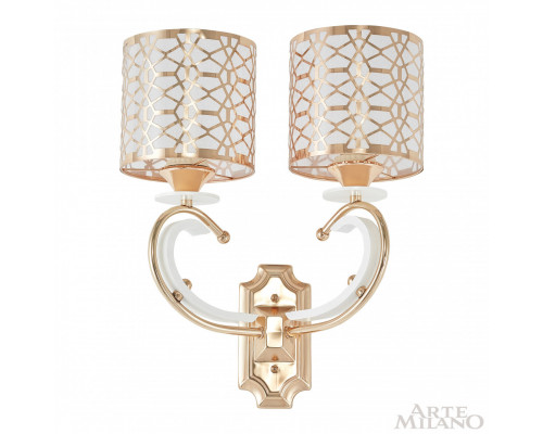 Дополнительное фото Настенный светильник Arte Milano Florentia-1237 301237/2W Wh/Gd: Купить в Интернет магазин освещения GCSVET.RU Дополнительное фото Настенный светильник Arte Milano Florentia-1237 301237/2W Wh/Gd: Купить в Интернет магазин освещения GCSVET.RU