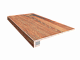 Комплект (Ступень BG01 (33x120) непол. (прямоугол. бортик) без насечек+ Подступенок (14,5x120))