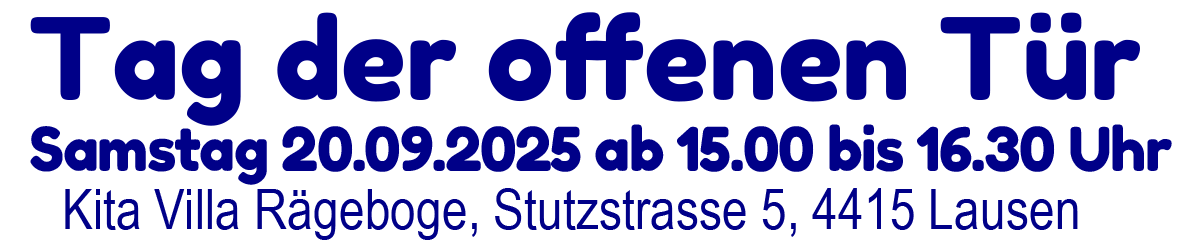 Einladung Tag der offenen Tür