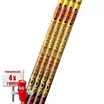 Set de 4 velas - Golden Crack