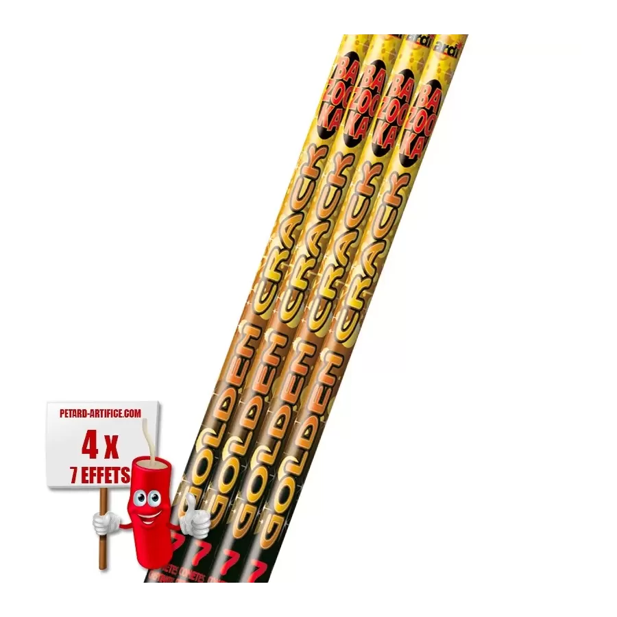 Set de 4 velas - Golden Crack