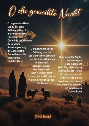 O du geweihte Nacht - Gedicht von Hedi Bode O du geweihte Nacht - Gedicht von Hedi Bode