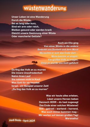 Wüstenwanderung von Hedi Bode Wüstenwanderung von Hedi Bode
