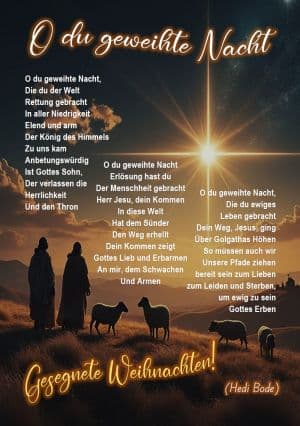 O du geweihte Nacht - Gedicht von Hedi Bode O du geweihte Nacht - Gedicht von Hedi Bode