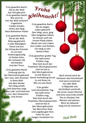 Weihnacht - Gedicht von Hedi Bode Weihnacht - Gedicht von Hedi Bode
